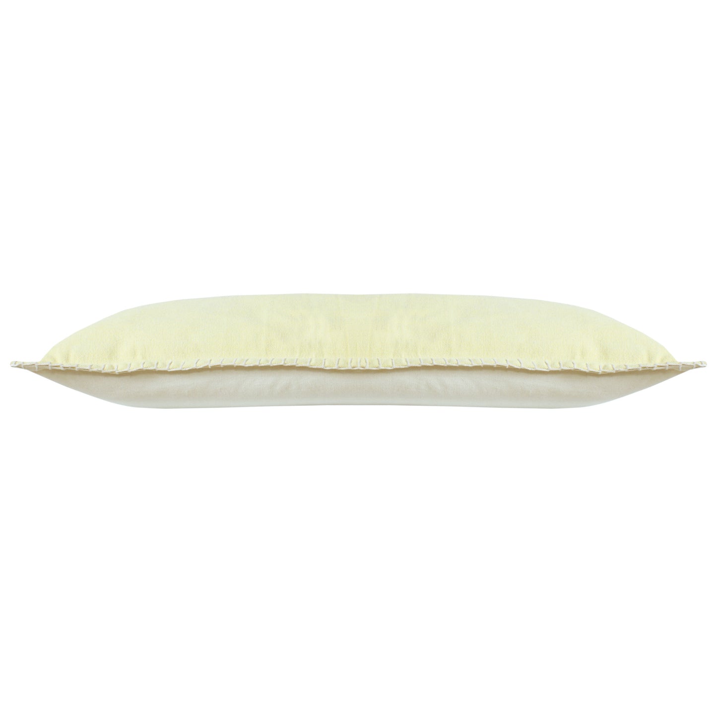 14" X 36" Light Yellow 100% Cotton Zippered Pillow
