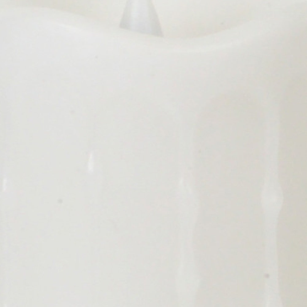 Set of Two White Flameless Pillar Candle