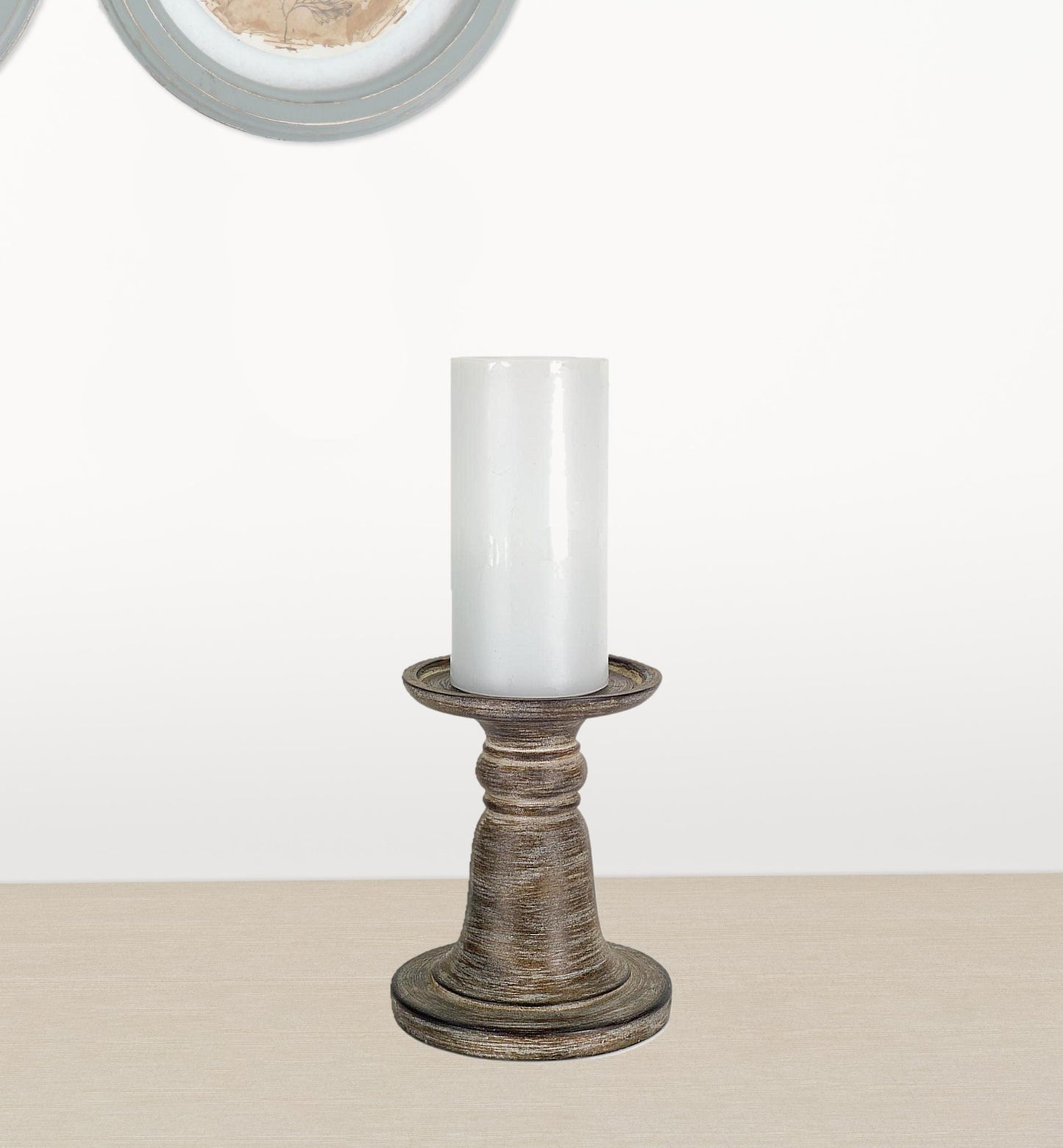 Set Of Three Brown Flameless Tabletop