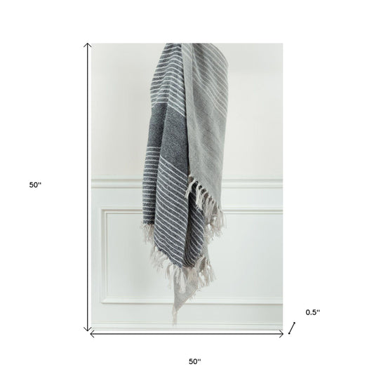 Gray Woven 100% Poly Pet Throw Blanket