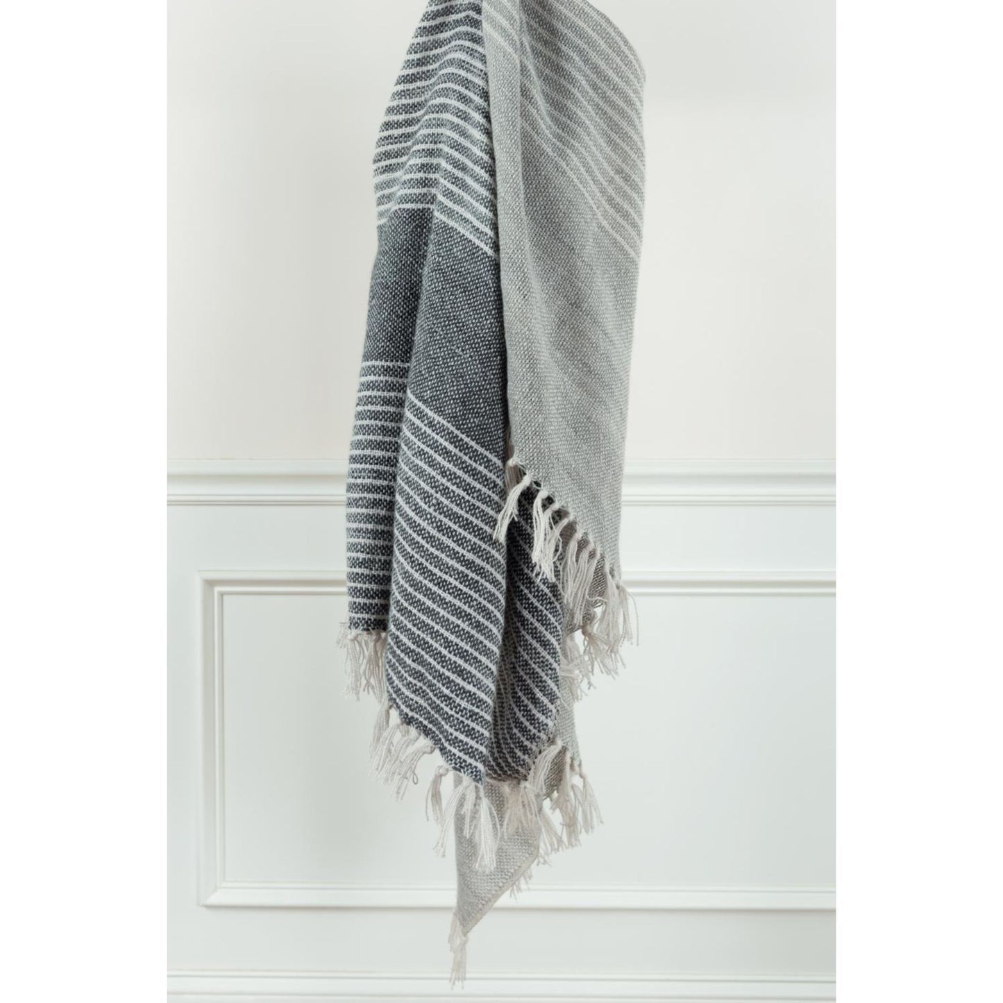 Gray Woven 100% Poly Pet Throw Blanket
