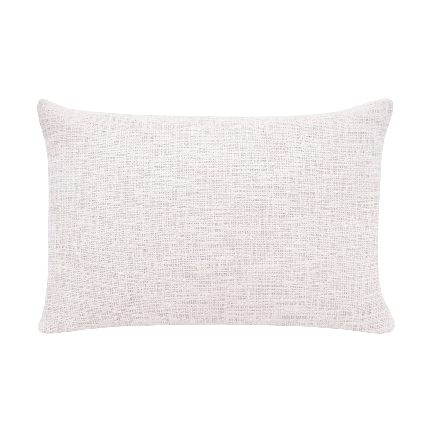 16" X 24" Light Blue And Ivory 100% Cotton Geometric Zippered Pillow