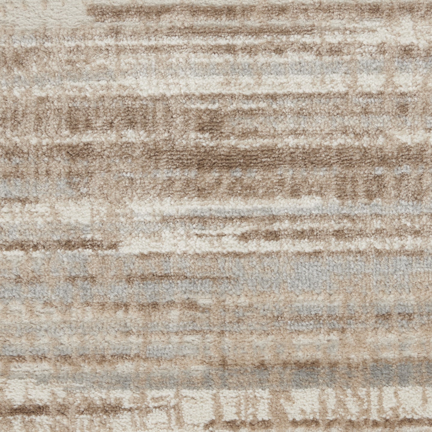 10' x 14' Brown Abstract Power Loom Area Rug