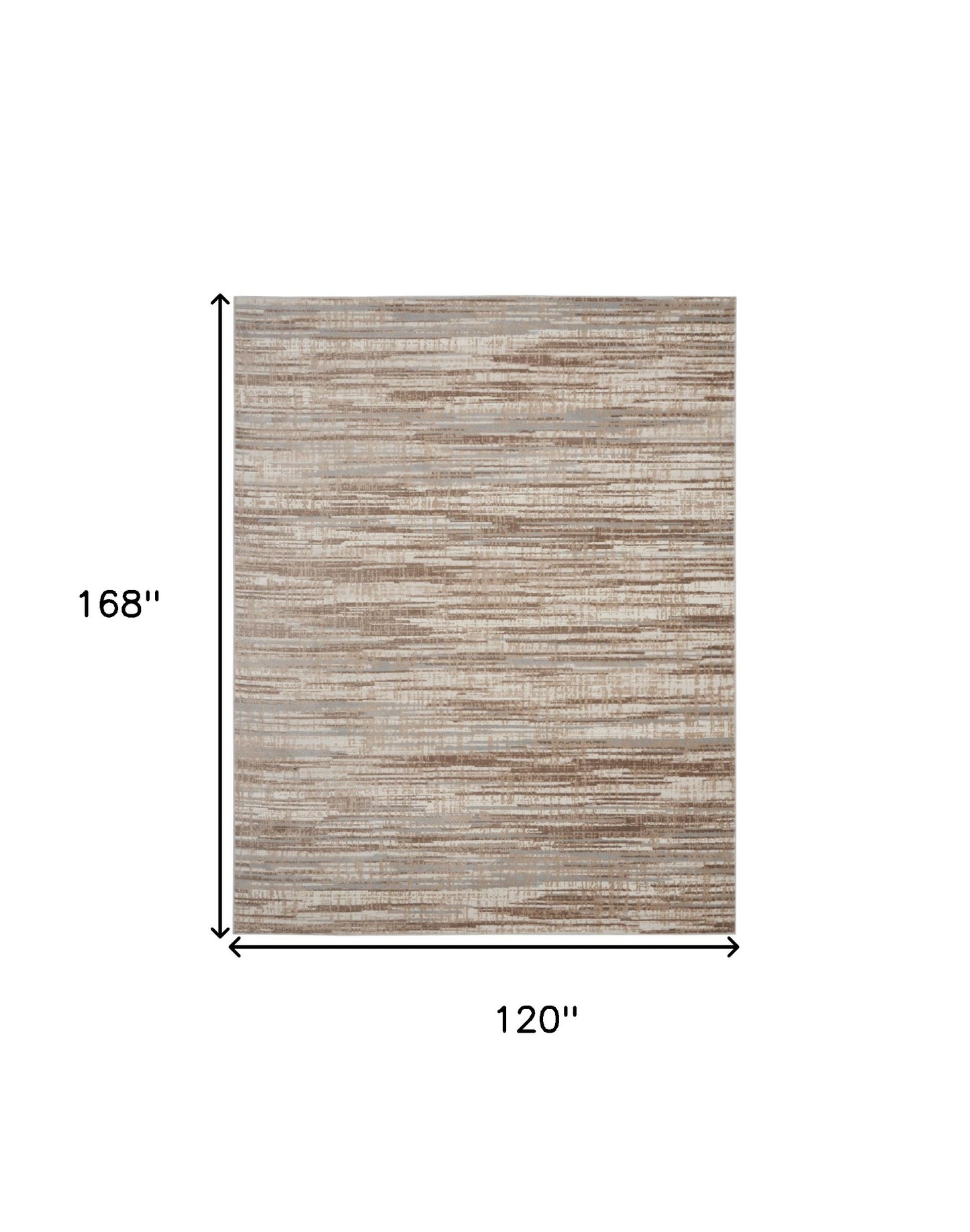 10' x 14' Brown Abstract Power Loom Area Rug