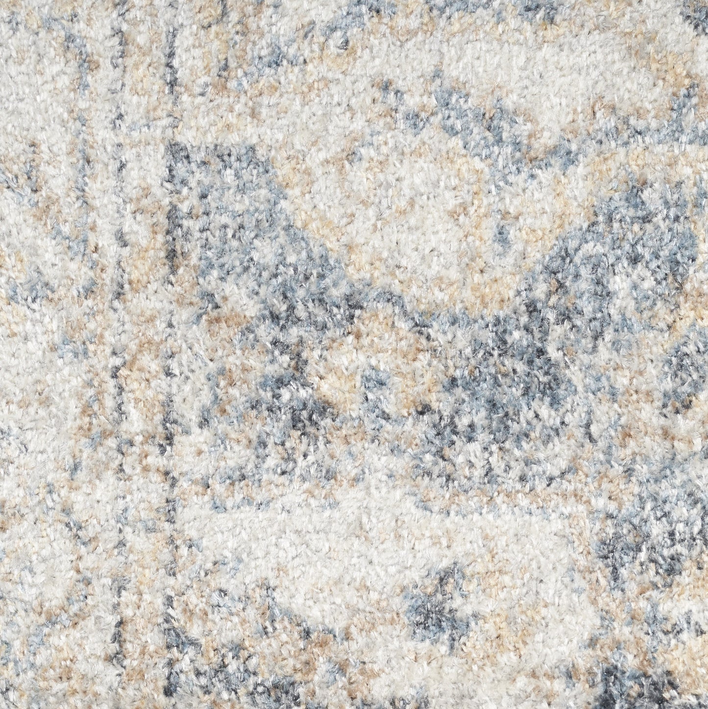 8' x 10' Gray and Blue Oriental Power Loom Washable Area Rug