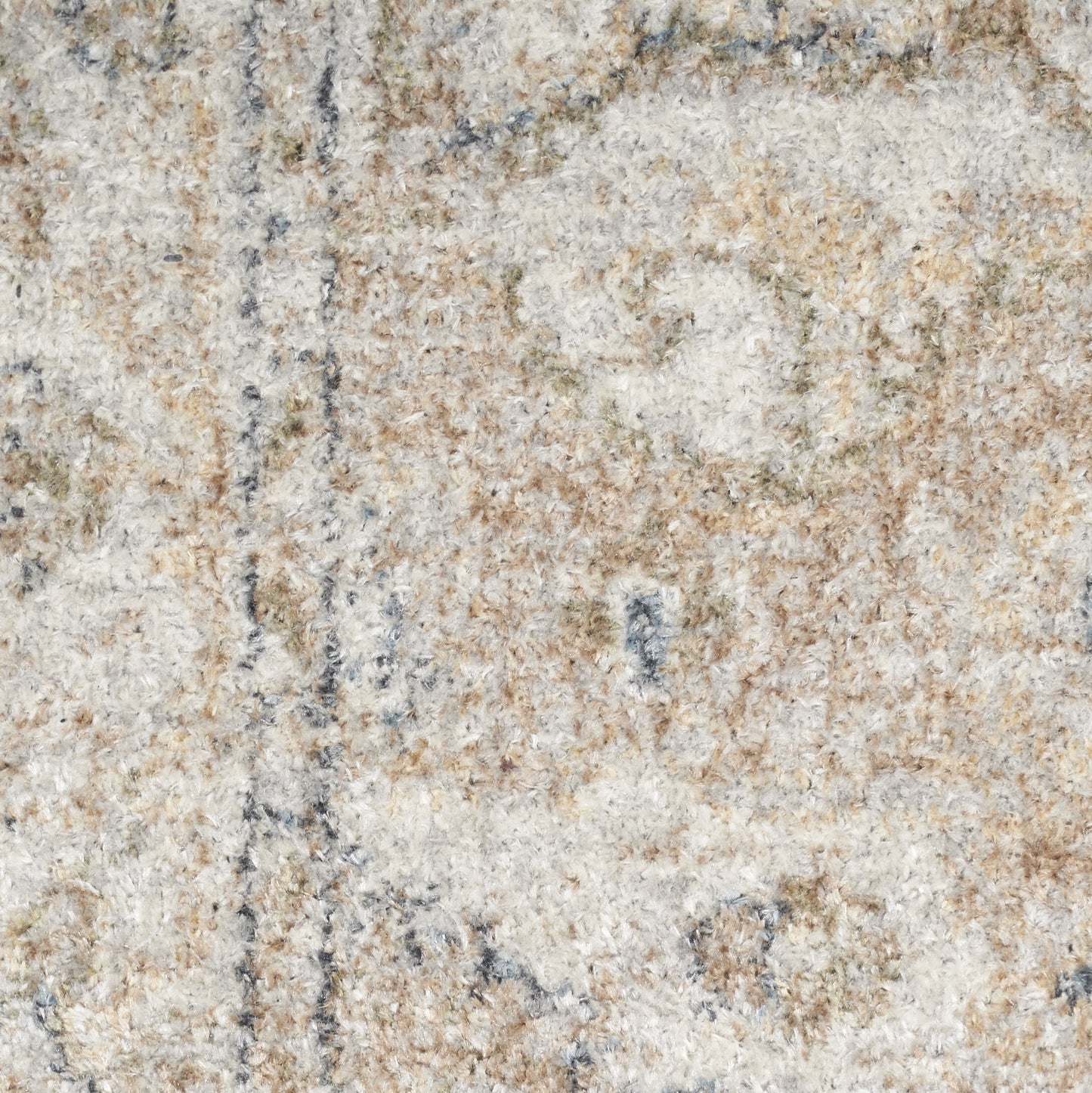 3' X 5' Beige Oriental Power Loom Washable Area Rug