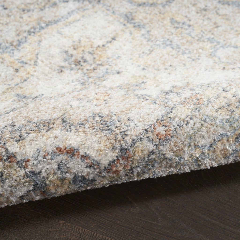 8' X 10' Gray Oriental Power Loom Washable Area Rug