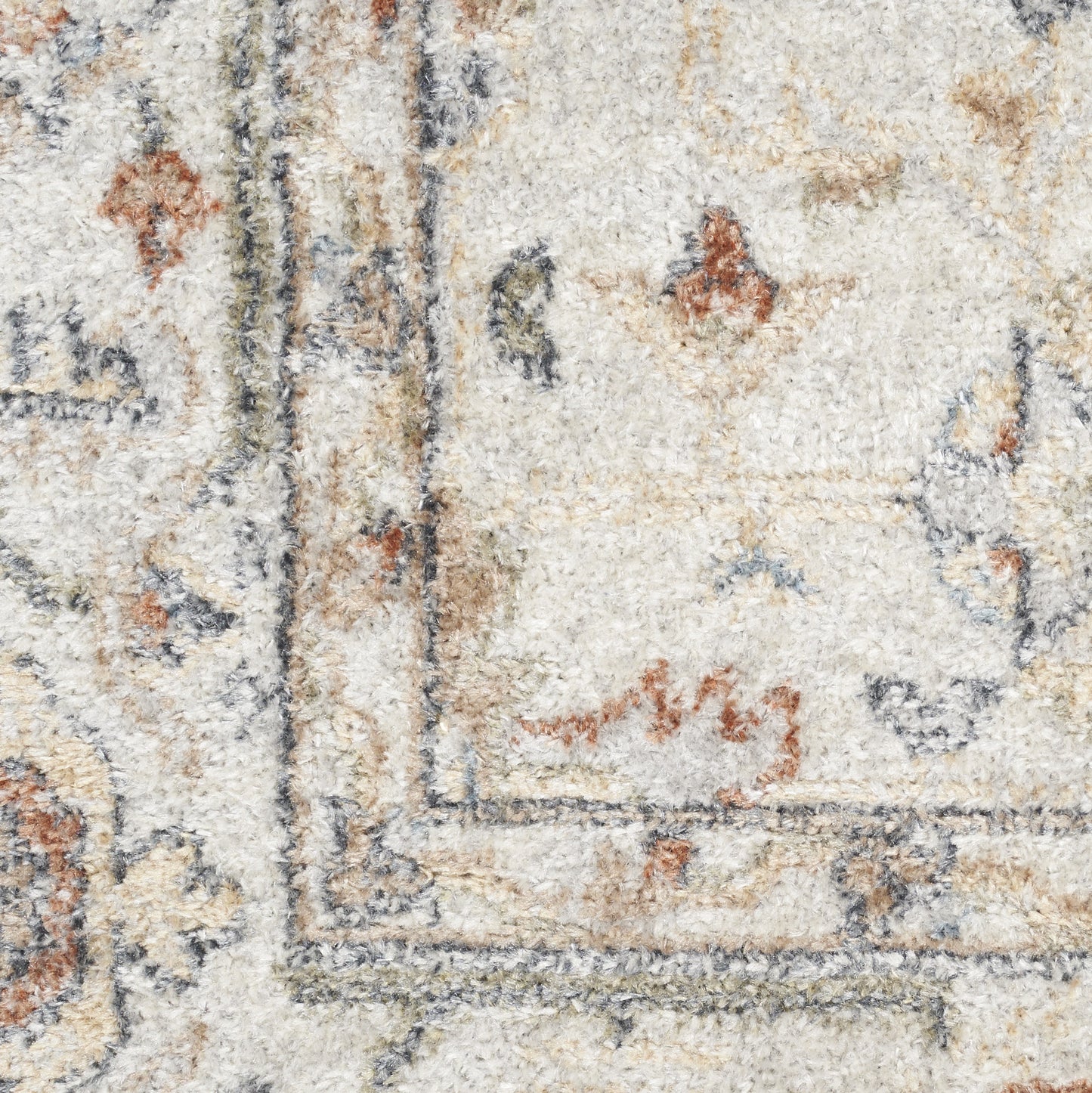 9' X 12' Gray Oriental Power Loom Distressed Area Rug