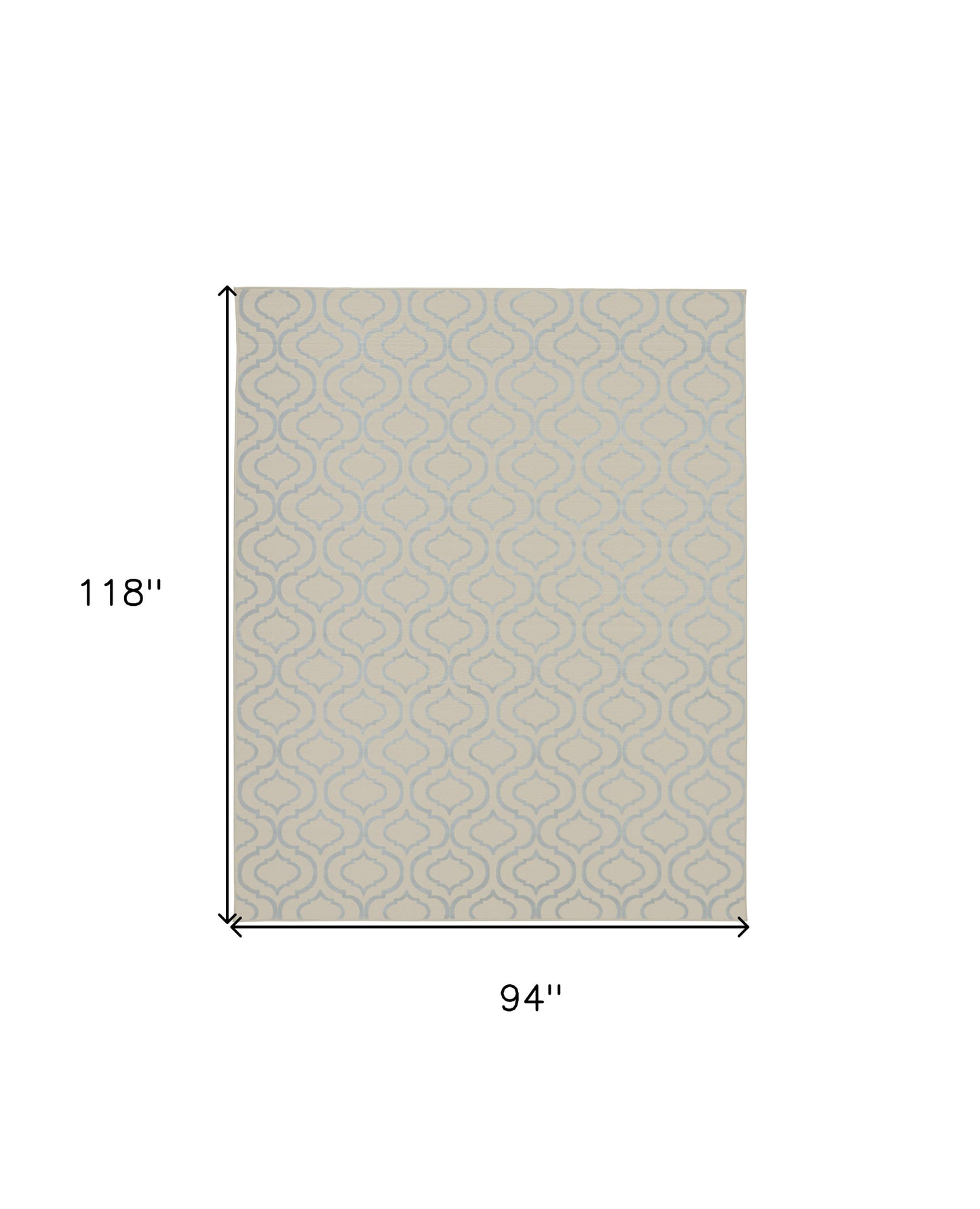 8' x 10' Gray Moroccan Power Loom Area Rug