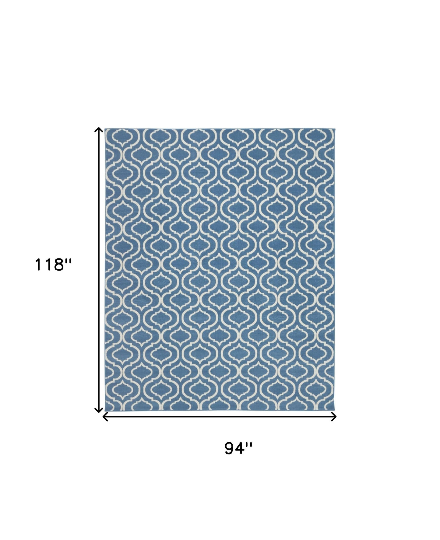 8' x 10' Gray Moroccan Power Loom Area Rug