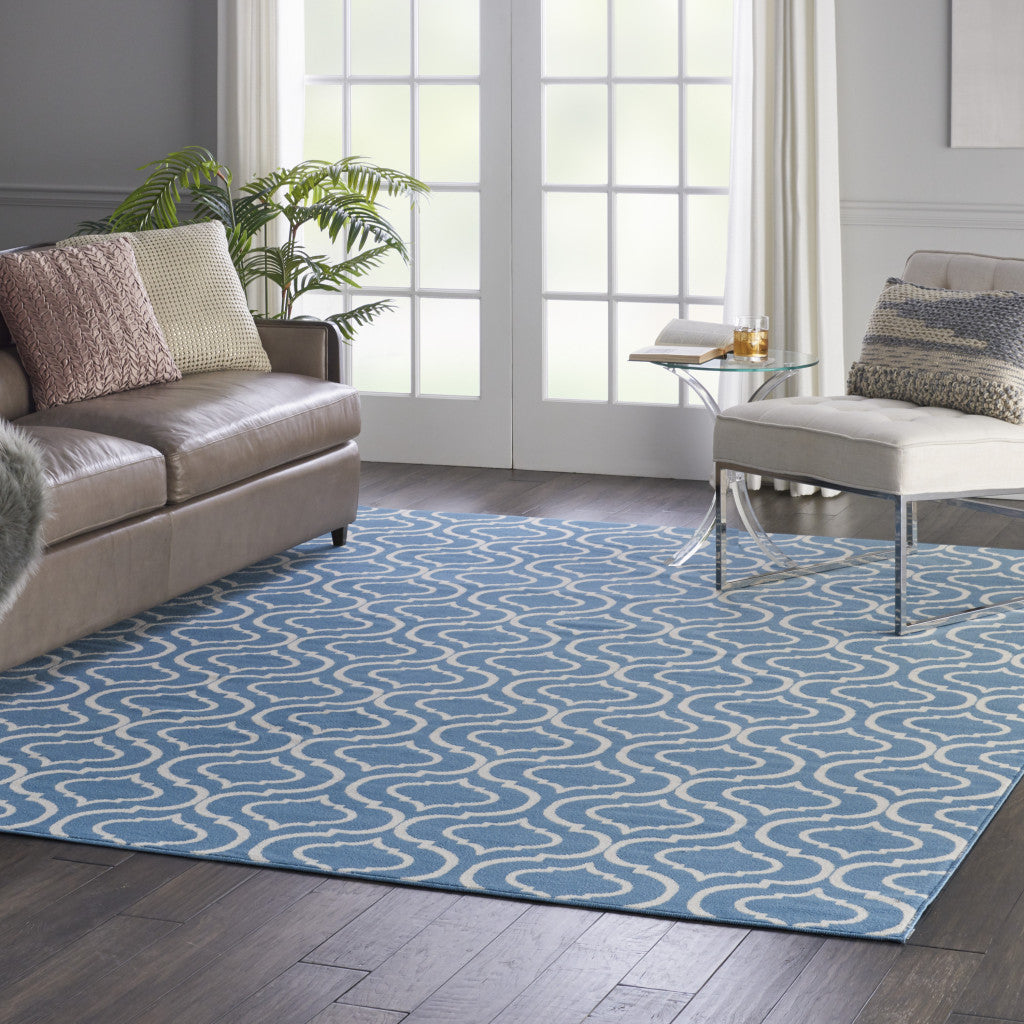 8' x 10' Gray Moroccan Power Loom Area Rug