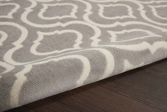 5' x 7' Gray Moroccan Power Loom Area Rug