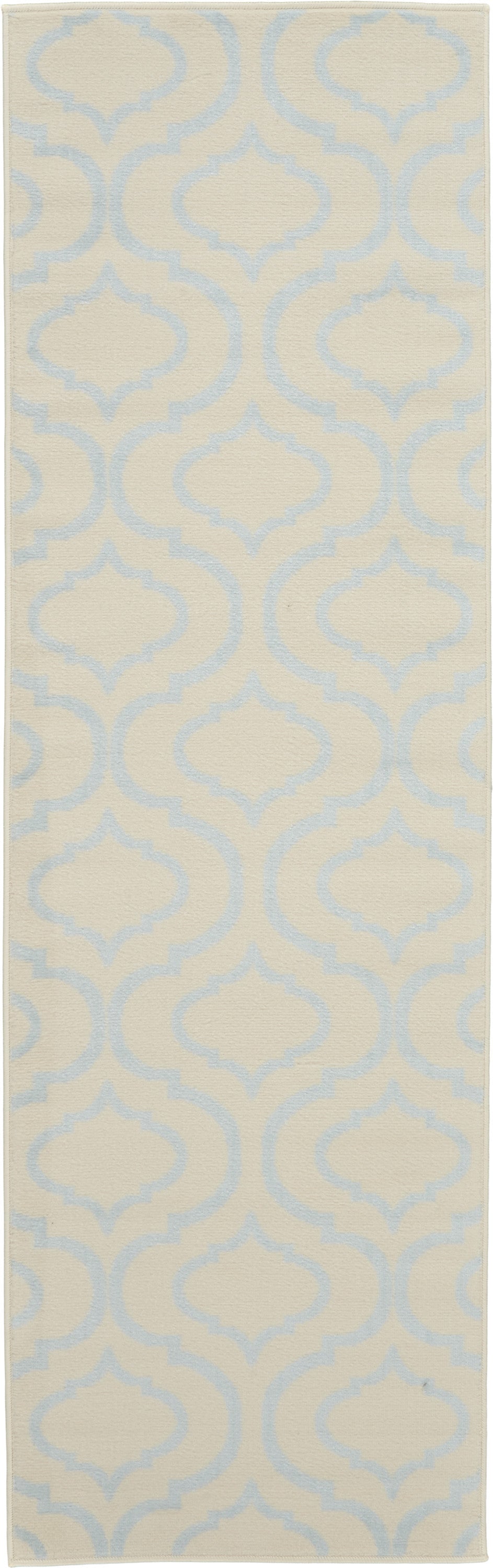 7' Gray Moroccan Power Loom Runner Rug