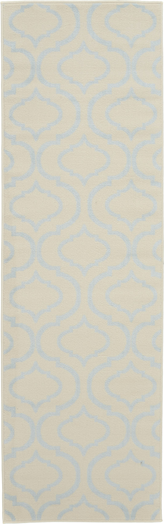 7' Gray Moroccan Power Loom Runner Rug