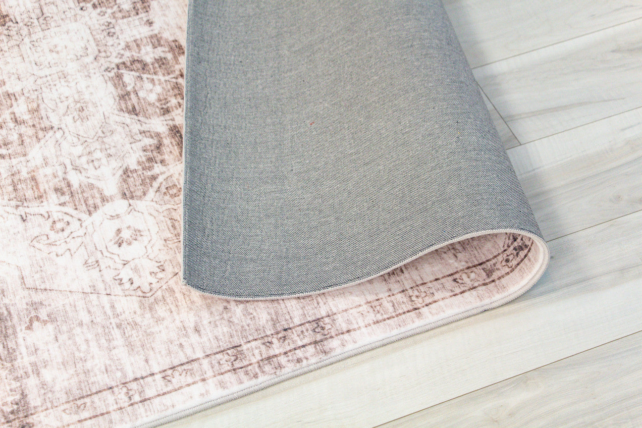 4' x 6' Brown and Ivory Oriental Area Rug