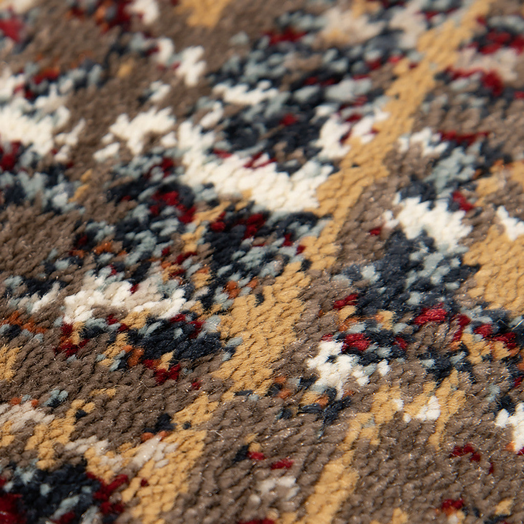 9' x 12' Red Medallion Power Loom Area Rug