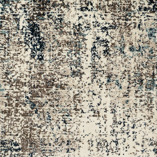 5' x 7' Blue Abstract Power Loom Area Rug