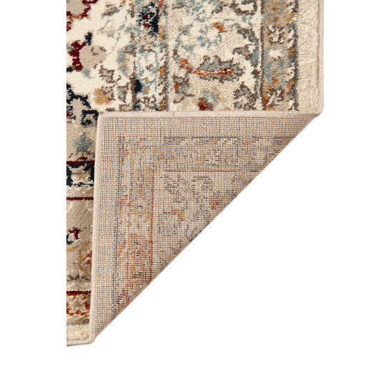 8' x 10' Beige Floral Medallion Power Loom Area Rug