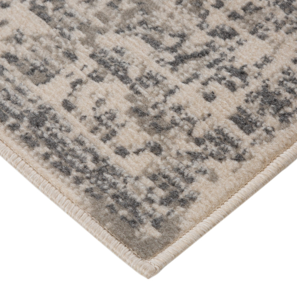 5' x 7' Gray Medallion Power Loom Area Rug