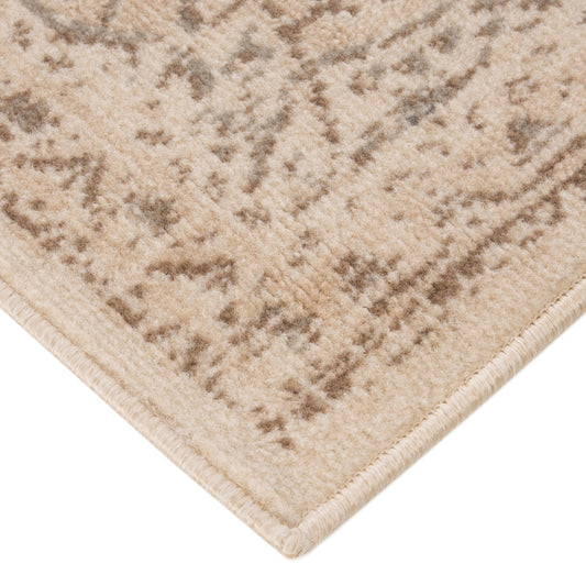 5' x 7' Cream Medallion Power Loom Area Rug