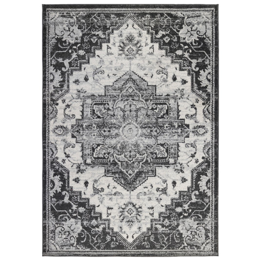 8' x 10' Ivory Medallion Power Loom Area Rug