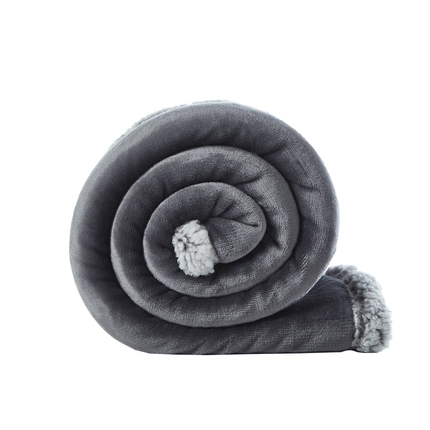 Dark Slate Gray Knitted PolYester Solid Color Plush Throw Blanket