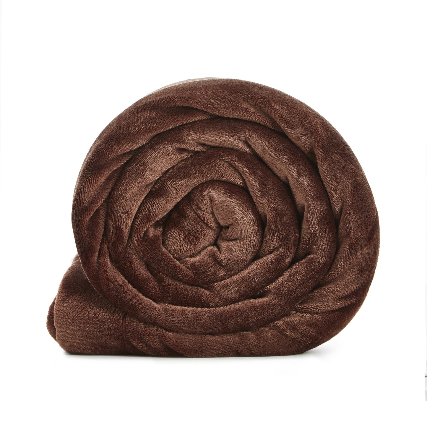 Brown Knitted PolYester Solid Color Plush Throw Blanket