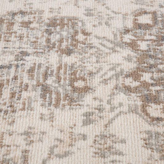 9' x 12' Beige Medallion Power Loom Area Rug