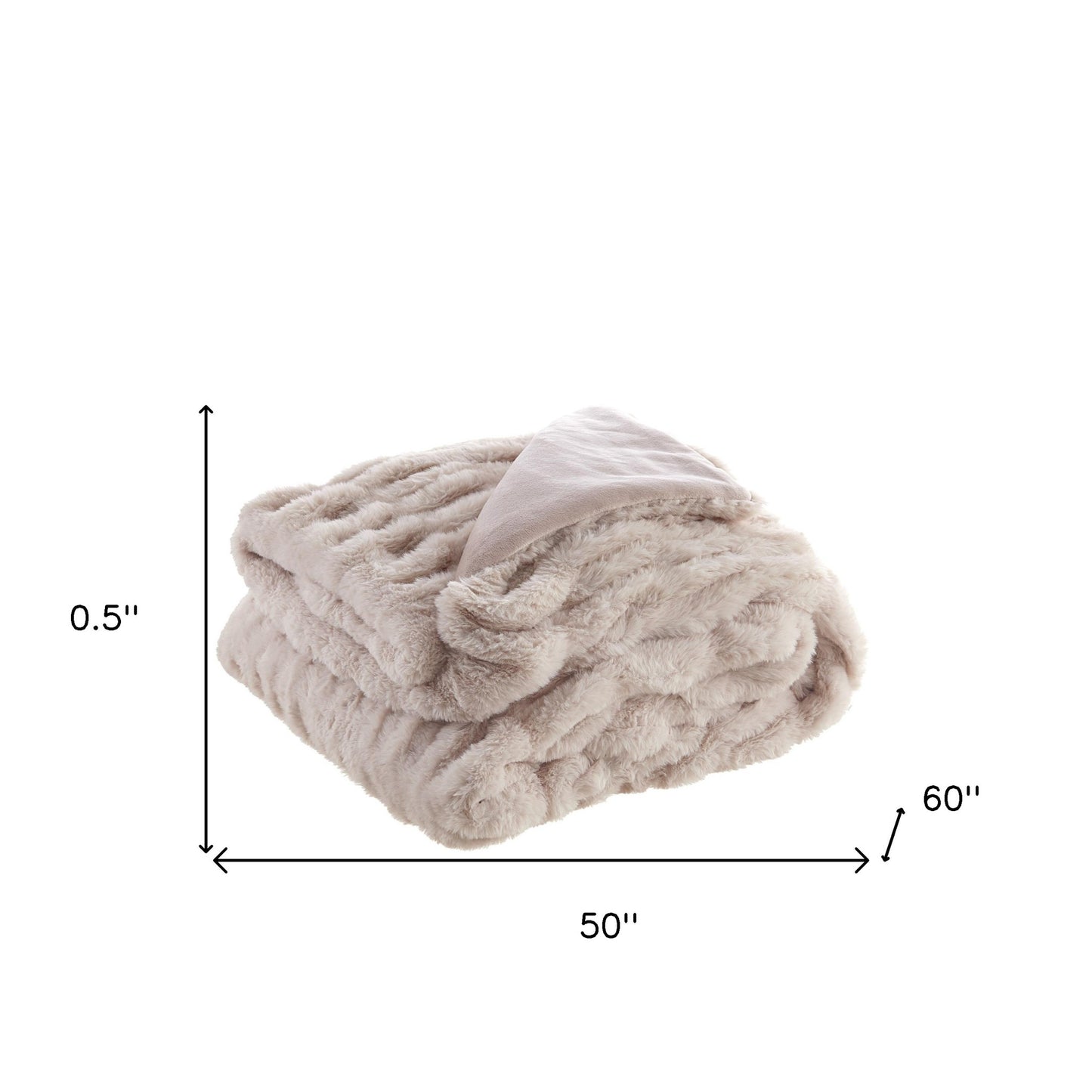 Blush Knitted Polyester Solid Color Throw Blanket