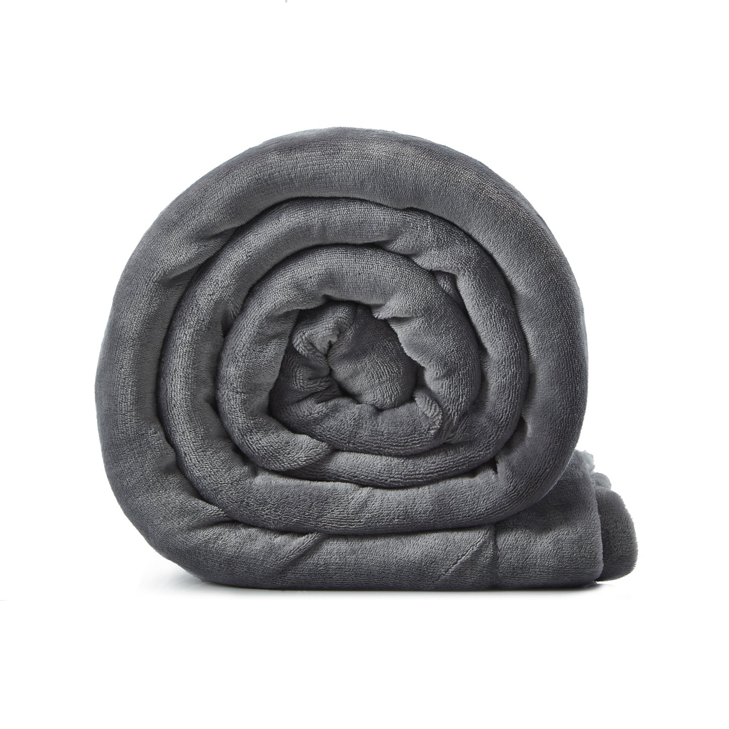 Light Gray Knitted PolYester Solid Color Plush Throw Blanket