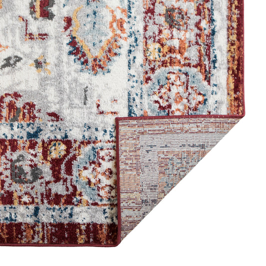 9' x 12' Brown Floral Power Loom Area Rug