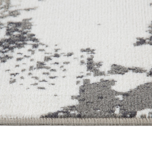 9' x 12' Ivory Abstract Power Loom Area Rug