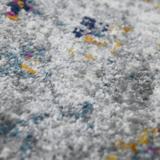 9' x 12' Gray Medallion Power Loom Area Rug