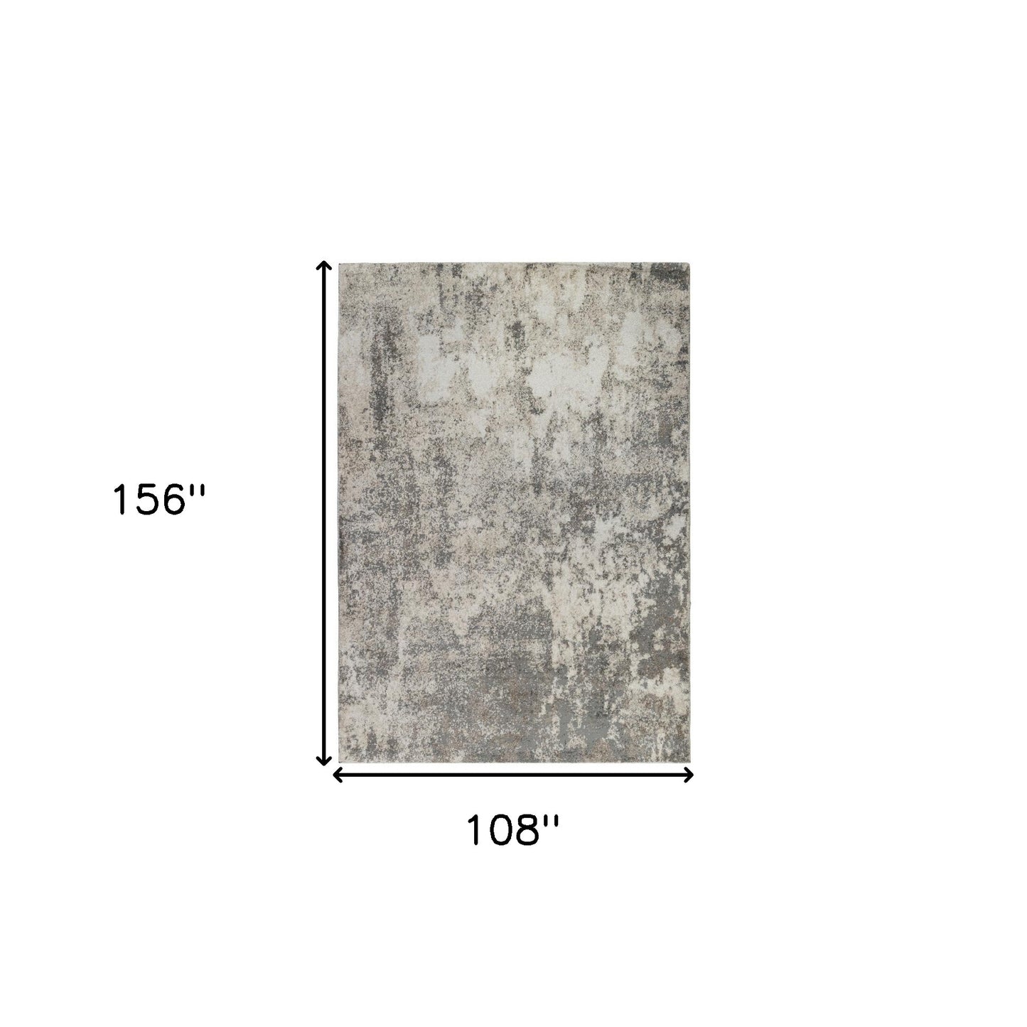 9' x 12' Gray and Beige Abstract Power Loom Area Rug