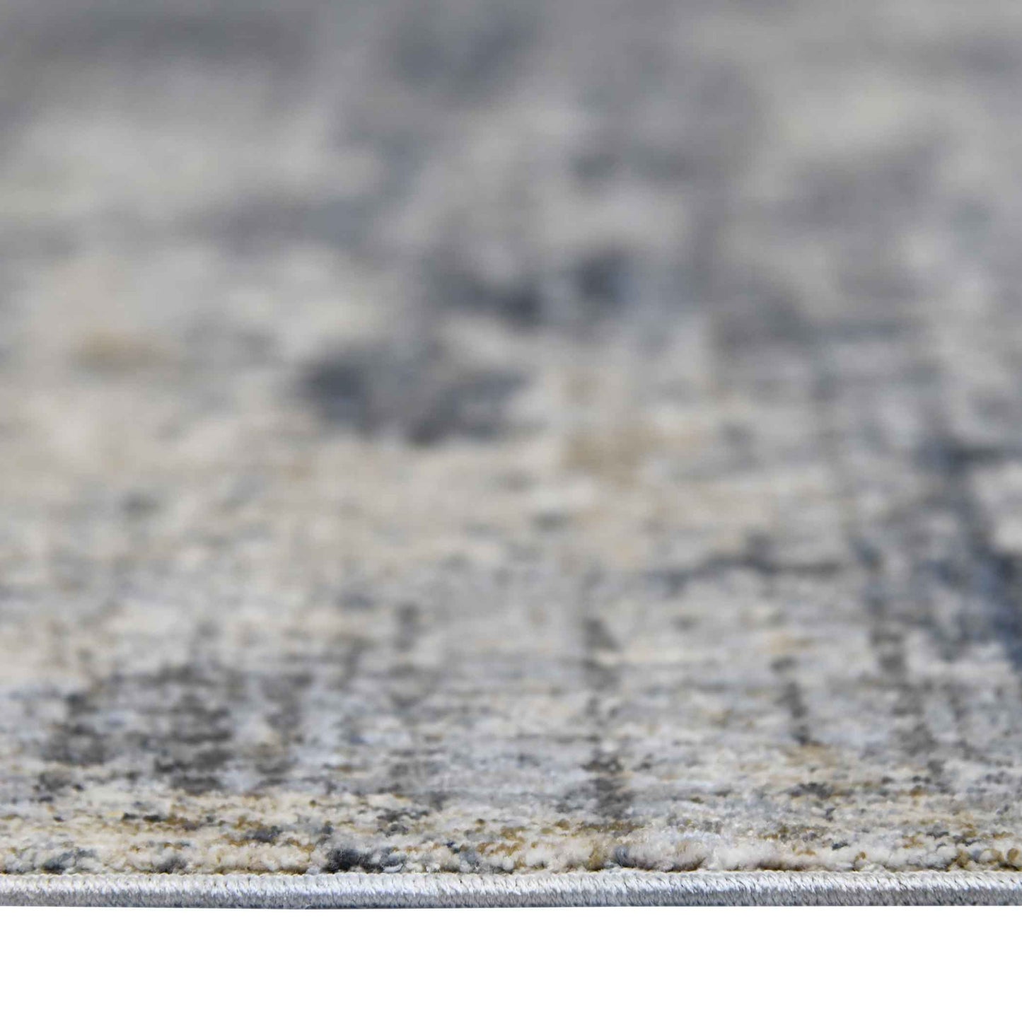 5' x 8' Gray and Ivory Abstract Power Loom Area Rug