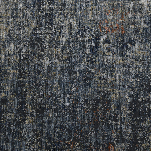 2' x 3' Gray and Orange Abstract Power Loom Area Rug