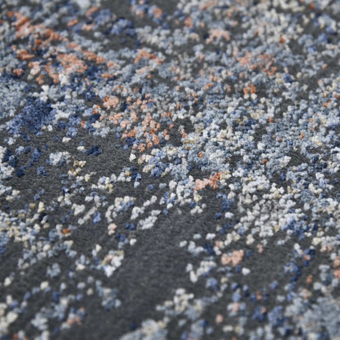 5' x 8' Gray and Orange Abstract Power Loom Area Rug