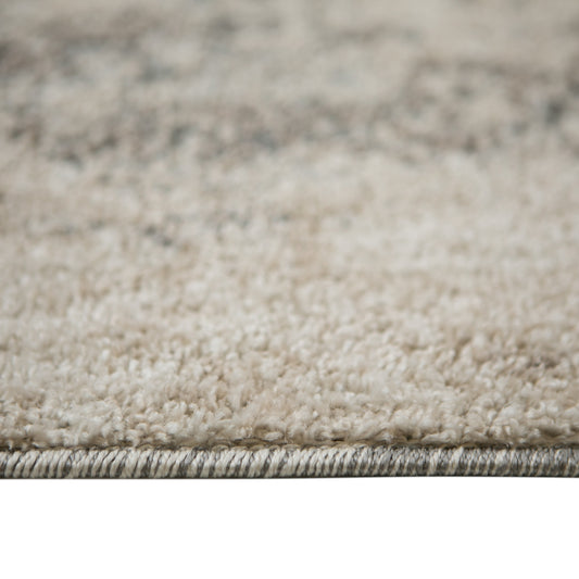 2' x 3' Gray and Beige Abstract Power Loom Area Rug