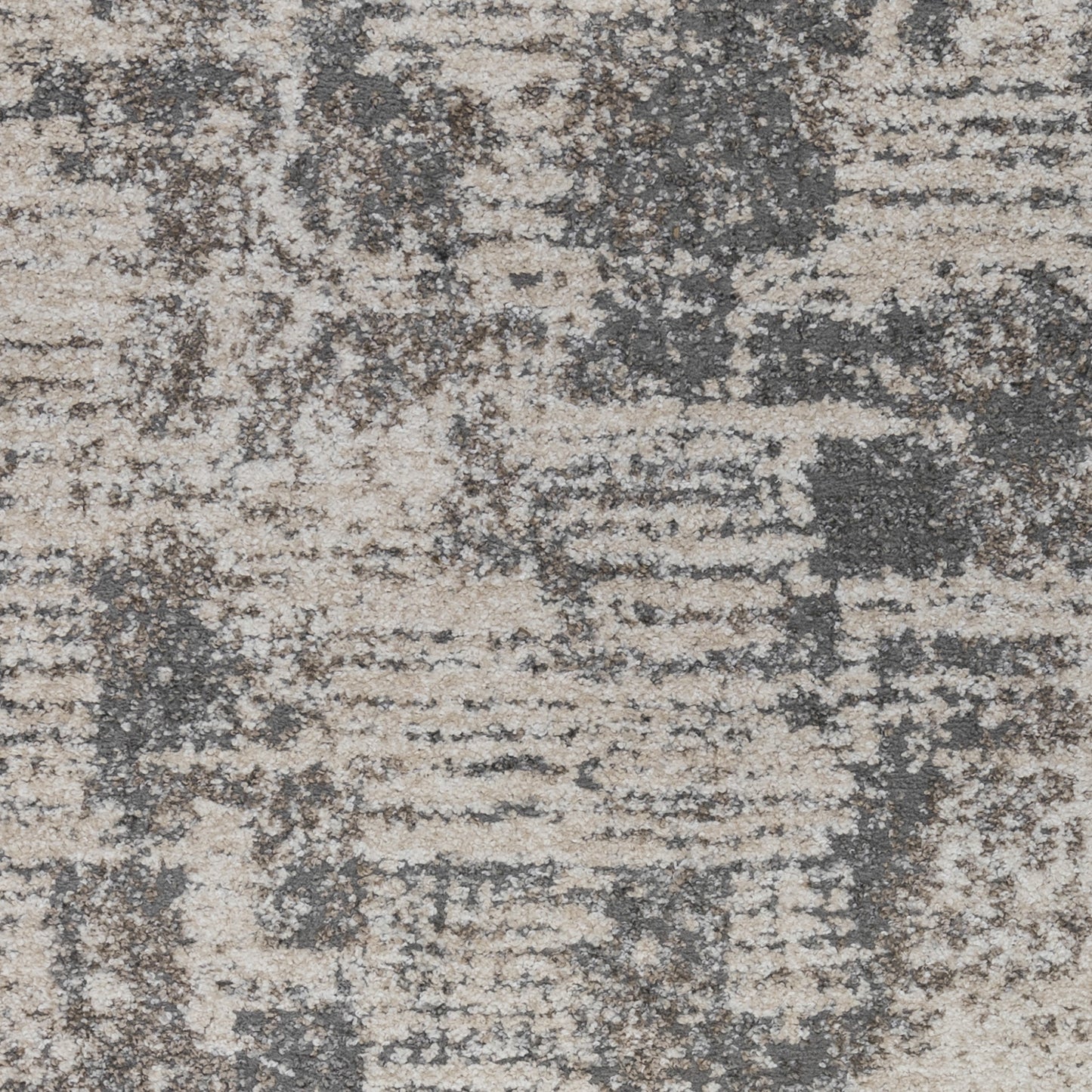 2' x 3' Gray and Beige Abstract Power Loom Area Rug