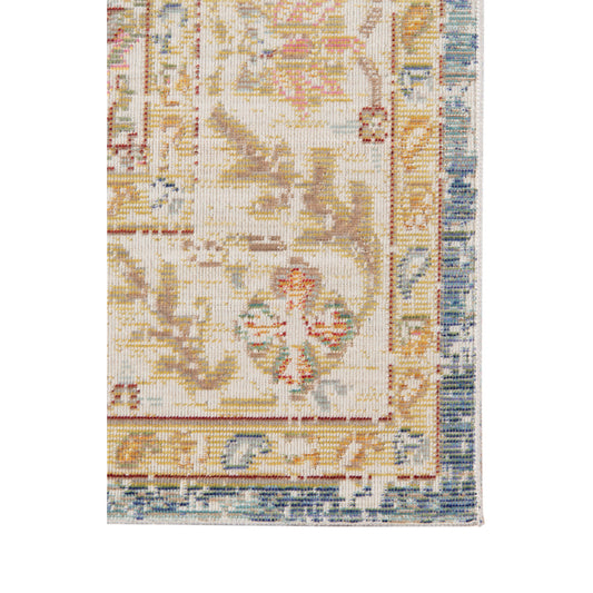 5' x 7' Blue Floral Power Loom Area Rug