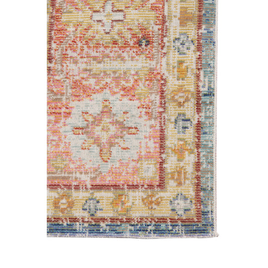 8' x 10' Blue Floral Power Loom Area Rug