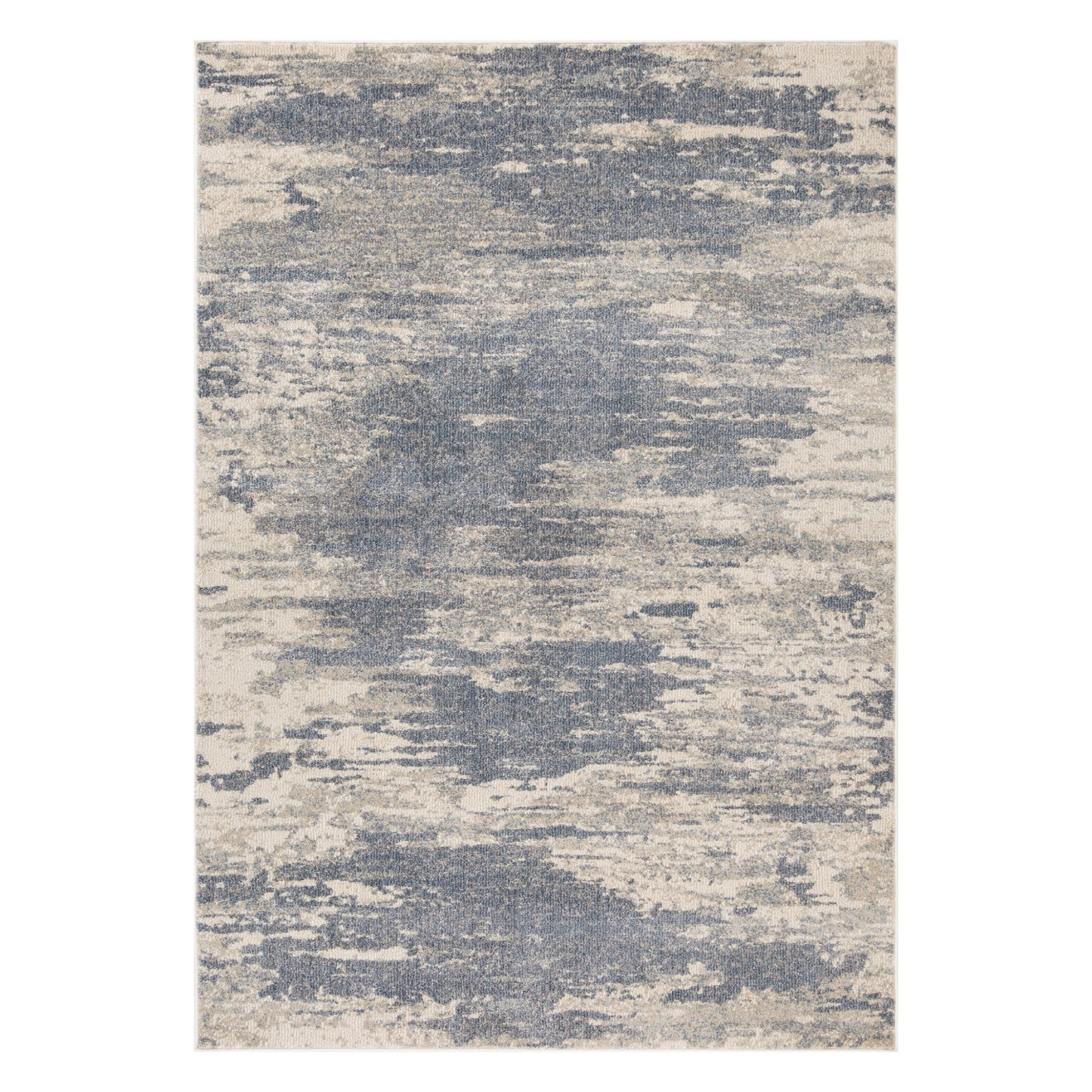 10' Gray Abstract Power Loom Runner Rug