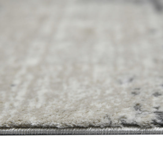 2' x 3' Blue and Gray Abstract Power Loom Area Rug