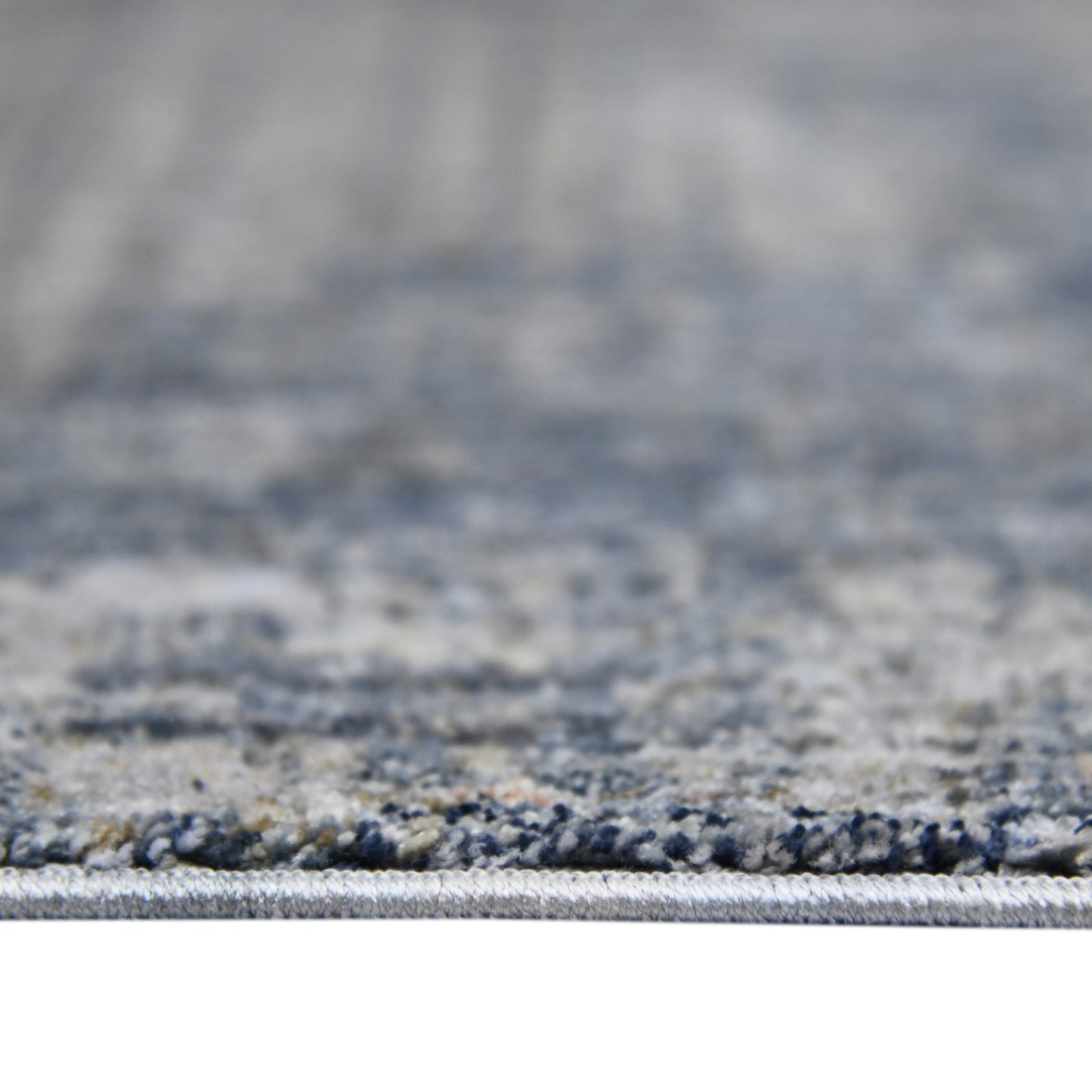 9' x 12' Gray and Orange Abstract Power Loom Area Rug