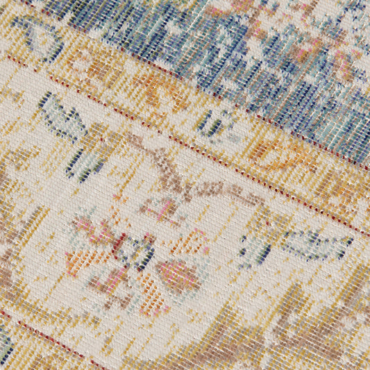 8' x 10' Blue Floral Power Loom Area Rug