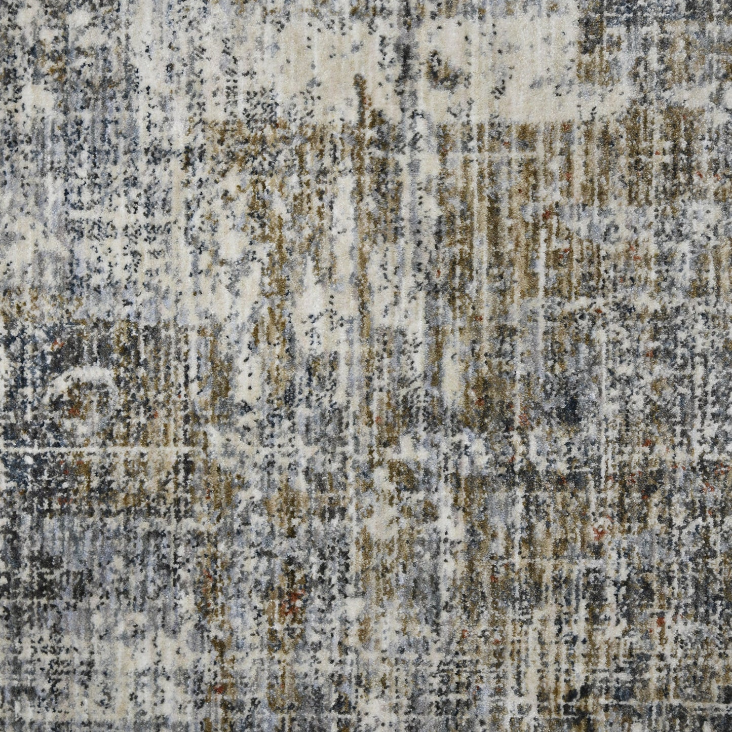 5' x 8' Gray and Orange Abstract Power Loom Area Rug