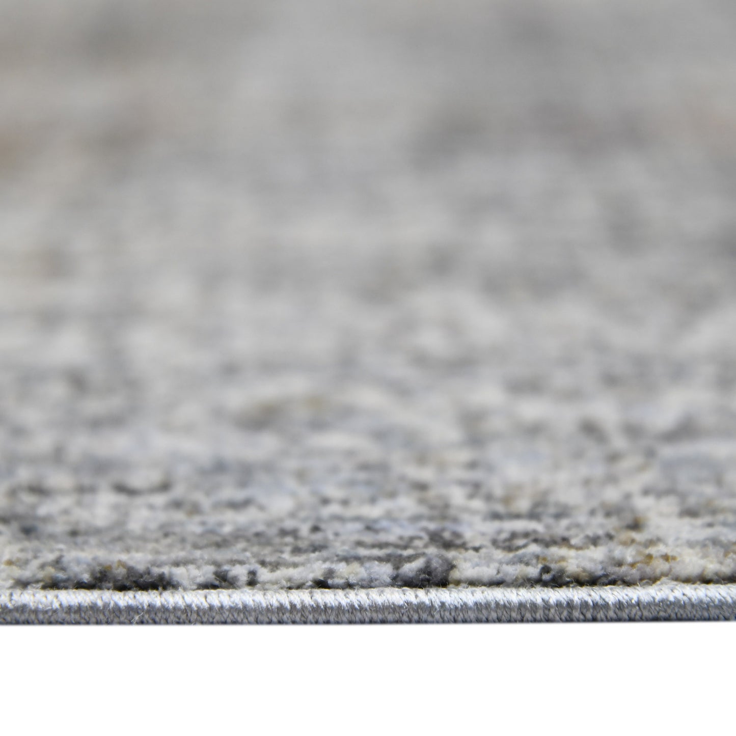 5' x 8' Gray and Orange Abstract Power Loom Area Rug