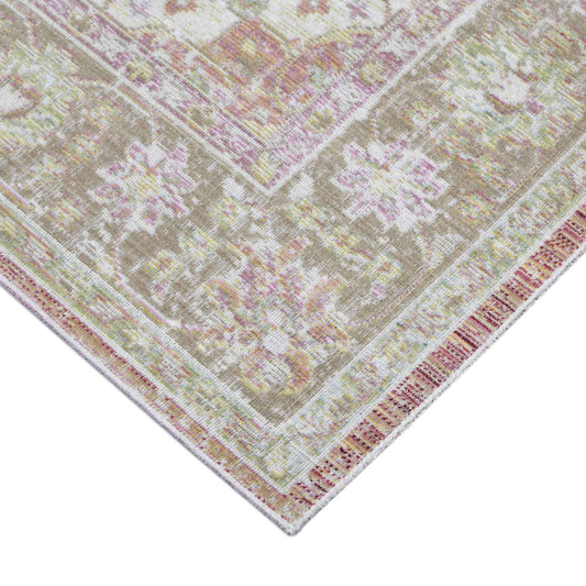 8' x 10' Coral Medallion Power Loom Area Rug
