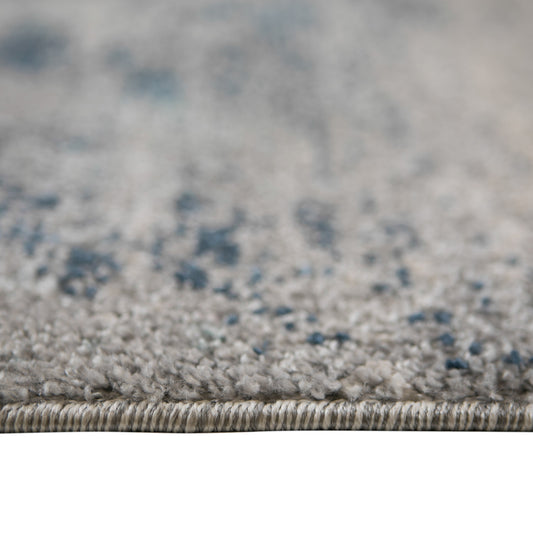 8' x 10' Blue and Gray Abstract Power Loom Area Rug