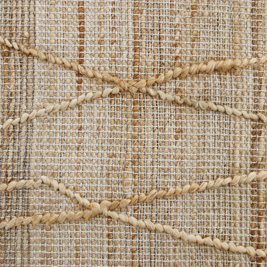 8' x 10' Brown Abstract Hand Woven Area Rug